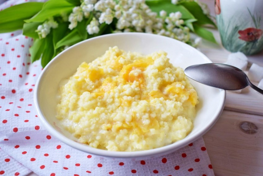 Кукурузная каша с тыквой