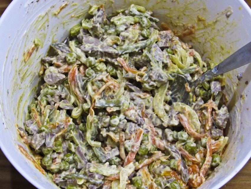 Салат из печени