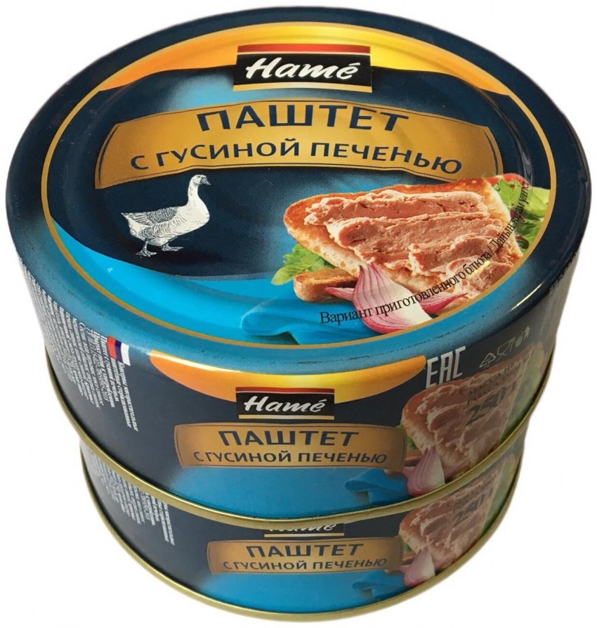 Паштет деликатесный Таврия 105г из гусиной печени