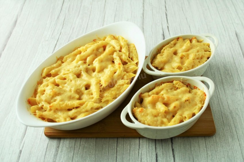 Макароны с сыром в духовке по американски