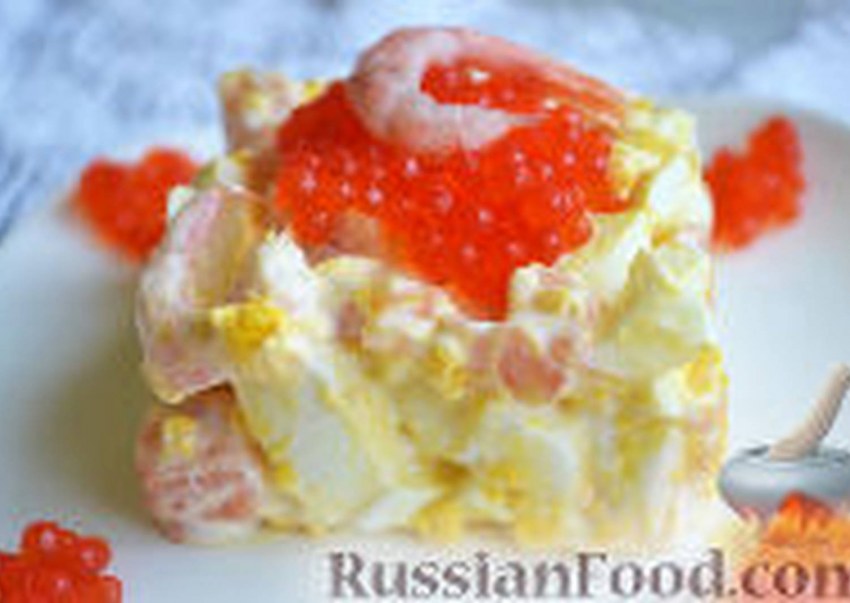 Салат с красной икрой