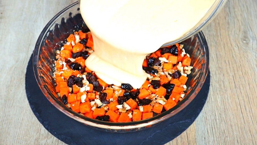 Тыква с грецкими орехами и медом