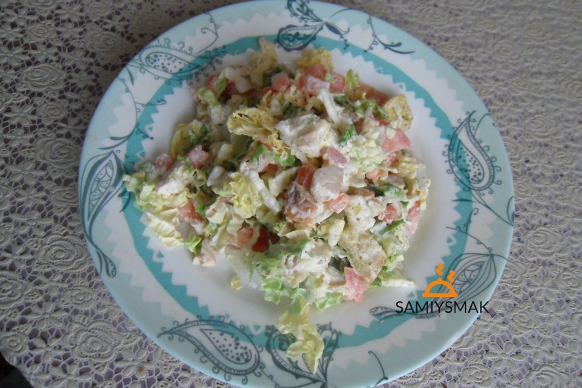 Салат с тунцом и грибами