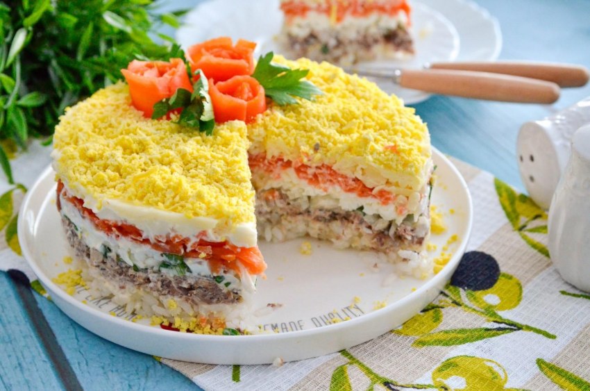 Салат Мимоза с мышками