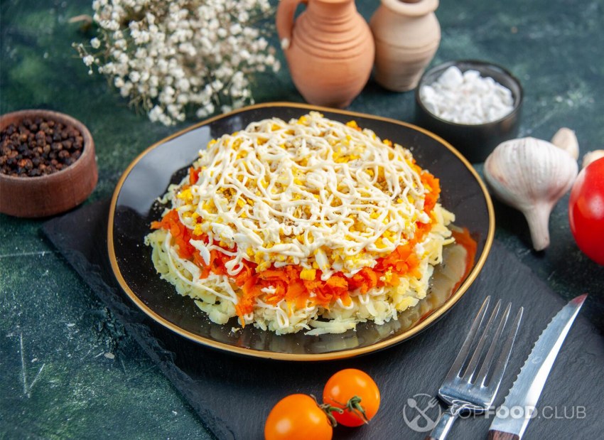Салат Мимоза без картошки