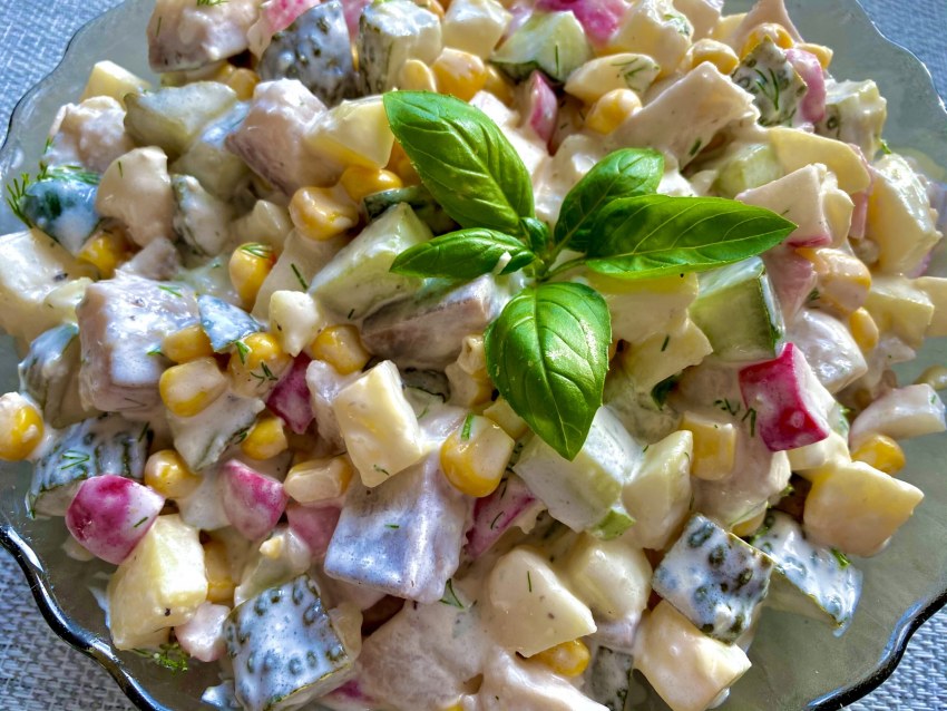 Салат из селёдки с французской горчицей