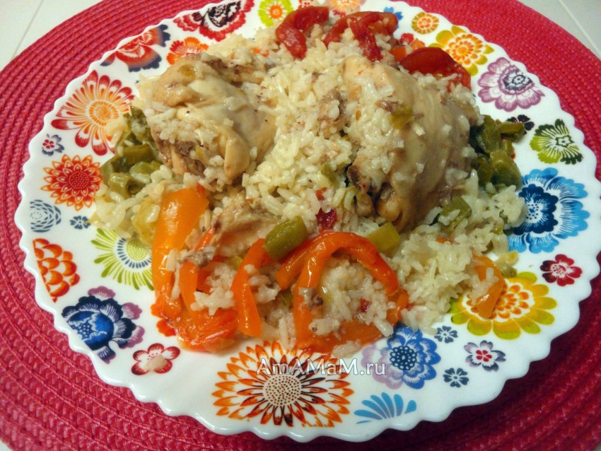 Рис с мясом и овощами