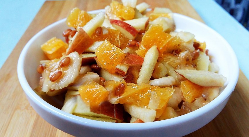 Фруктовый салат с мандаринами