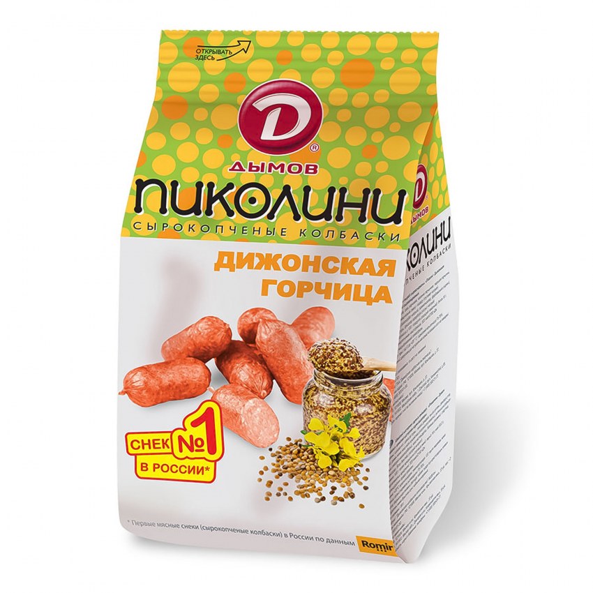 Дымов колбаски сырокопченые Пиколини со вкусом бекона (50 г.)