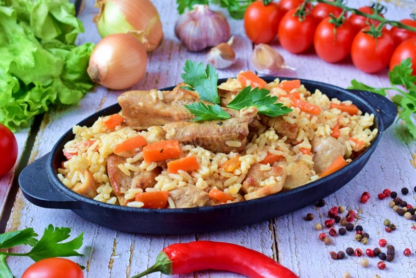 Плов в разрезе
