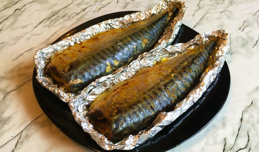 Рыба скумбрия запеченная