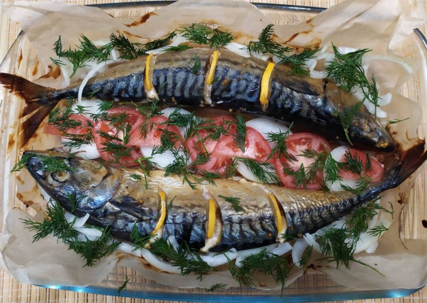 Макрель запеченная