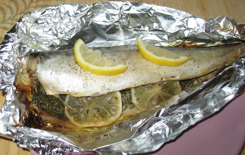 Рыба скумбрия запеченная