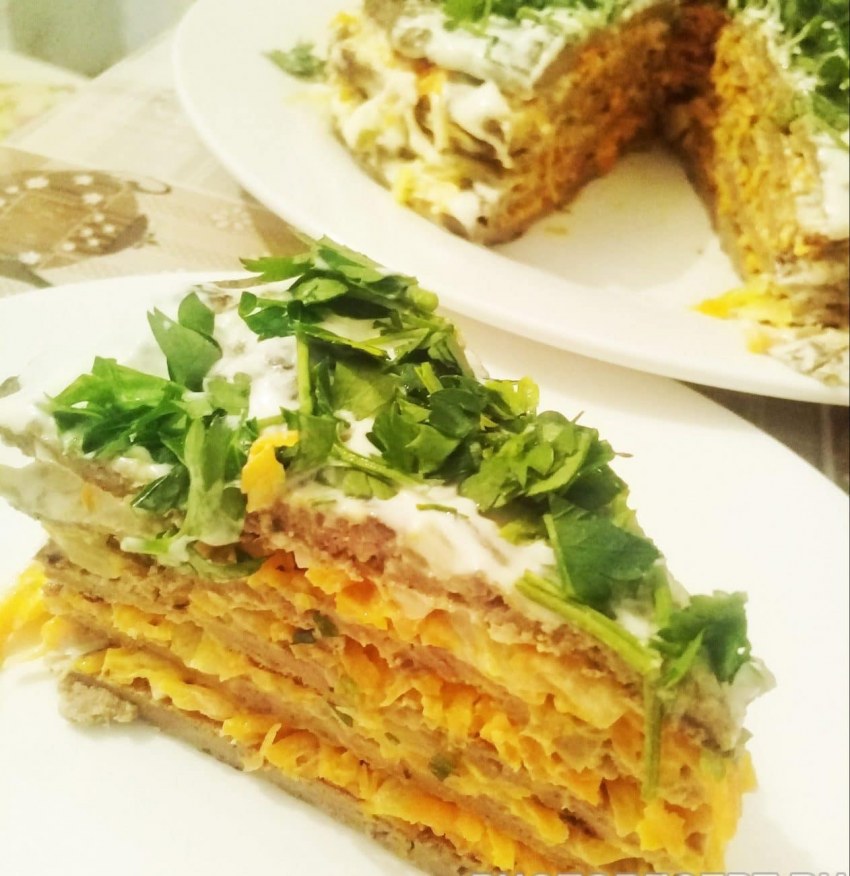 Коржи на мясной торт