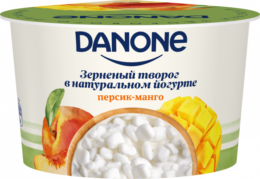Творог не сладкий зерненый Данон