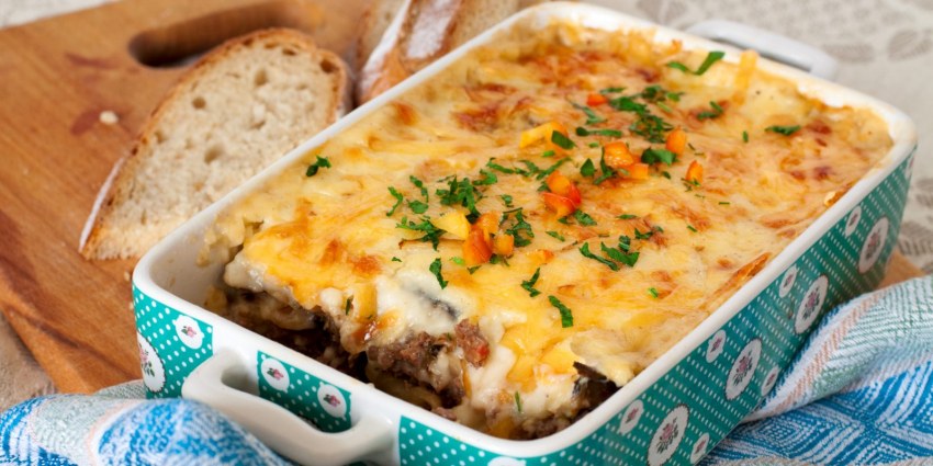 Куриная запеканка с грибами