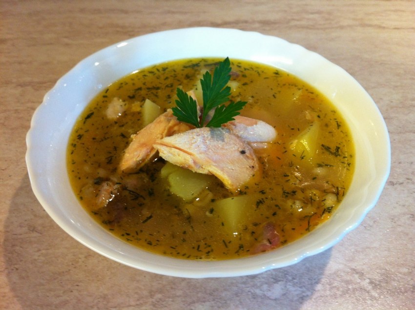 Рыбный суп с перловкой
