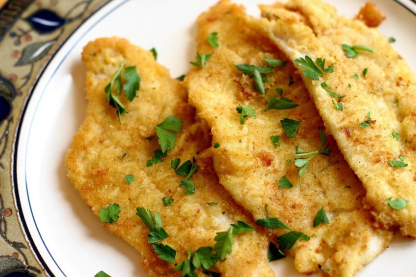 Жареный морской язык в кляре