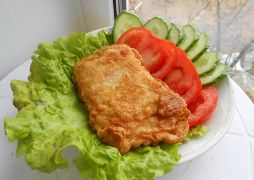 Жареный морской язык в кляре