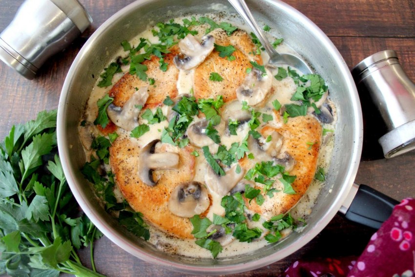 Бефстроганов из куриного филе