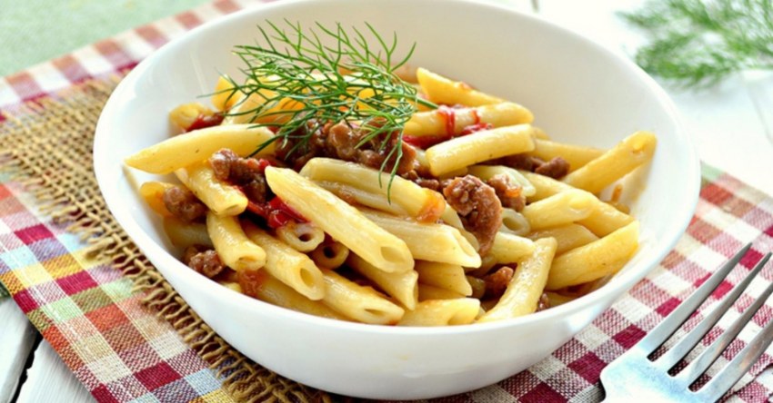 Макароны по флотски с куриным фаршем