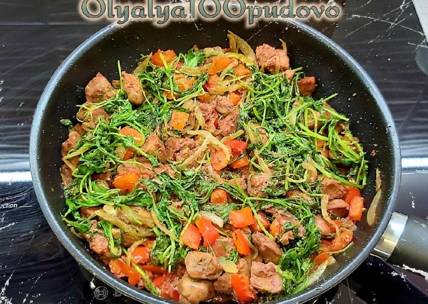 Салат из куриной печени от Ольги Матвей