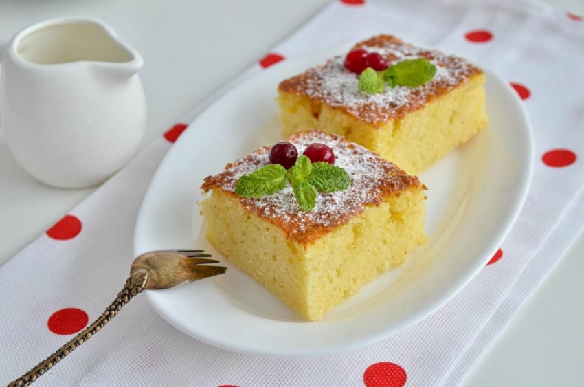 Манник со сметанным кремом