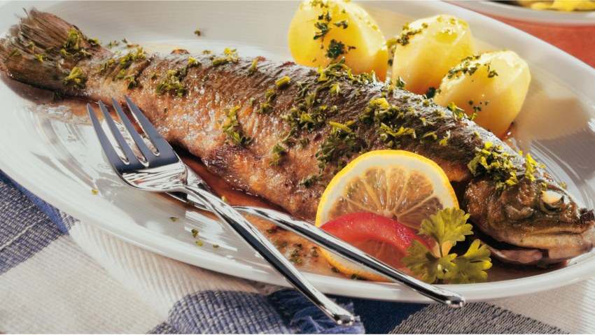 Форель на мангале