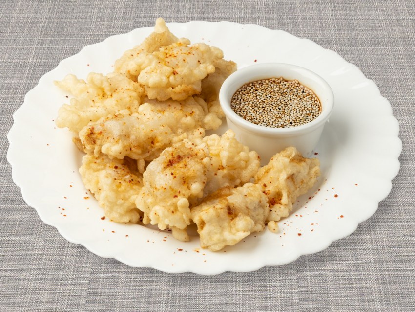 Курица в панировке с овощами