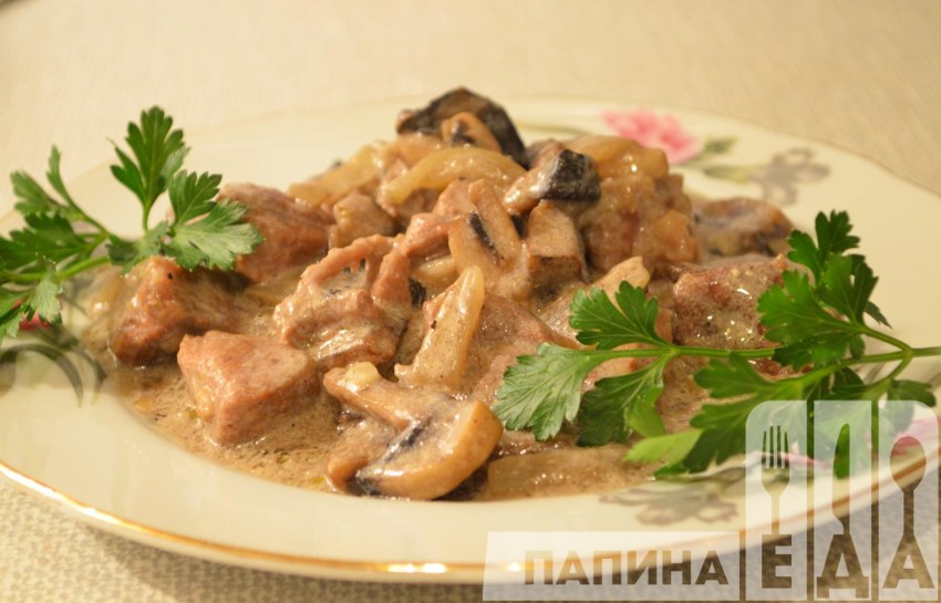 Грибы под соусом
