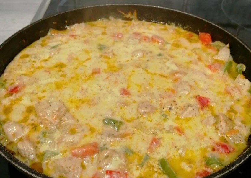 Курица с помидорами