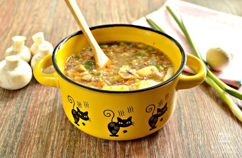 Куриный суп с чечевицей и картофелем