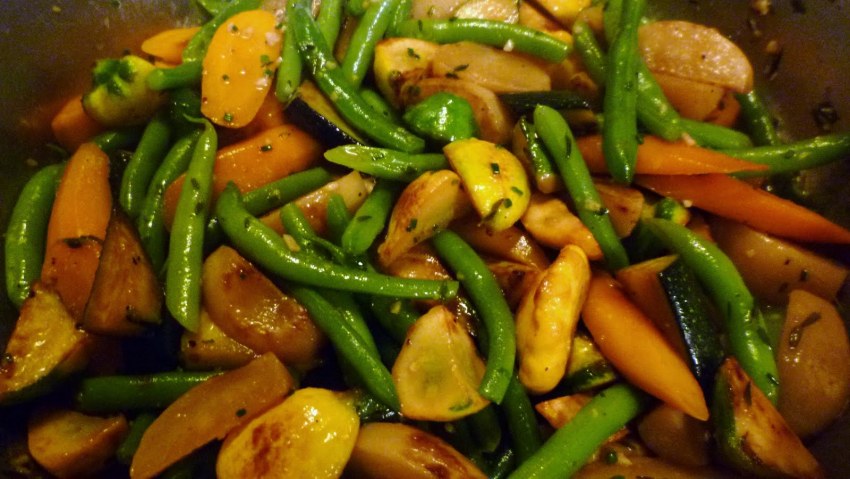 Стручковая фасоль с мясом