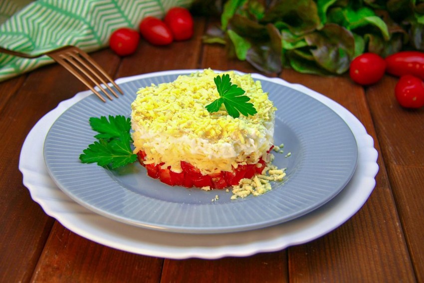 Салат Королевский с копченой курицей