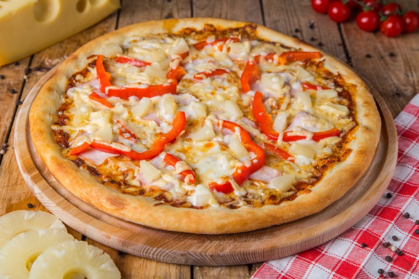 Пицца курица терияки