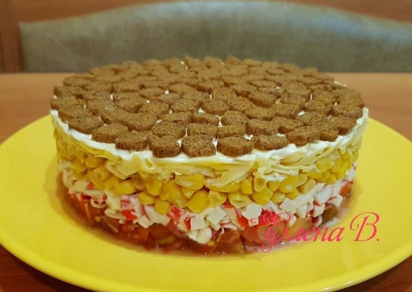 Салат коррида с крабовыми