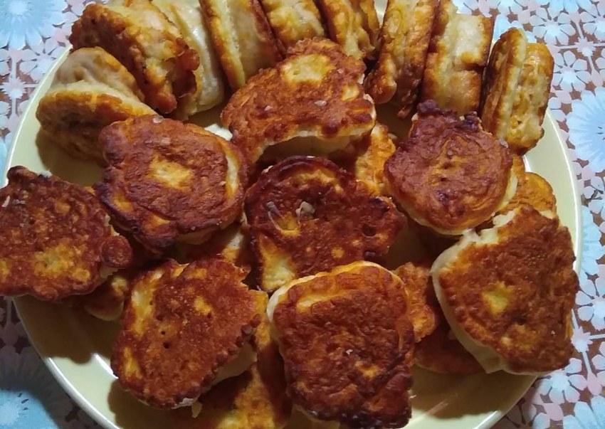 Пирожки из лаваша на сковороде в кляре