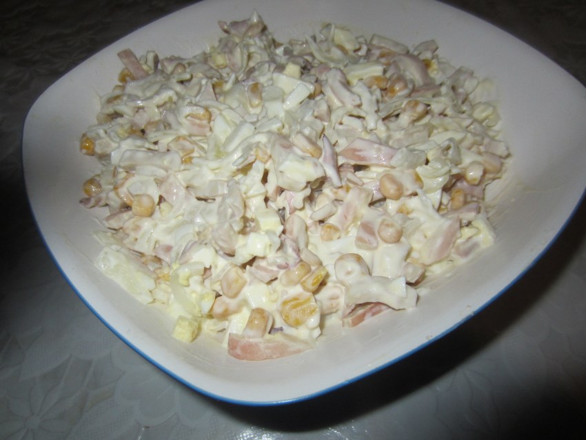 Салатик с курочкой и грибами