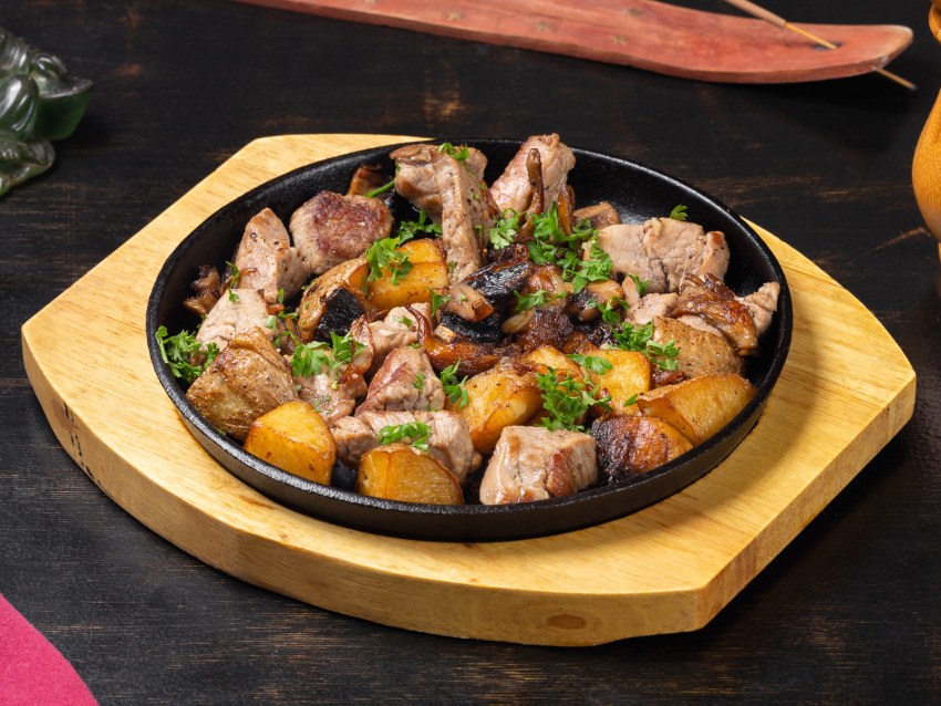 Beef Stroganoff с грибами