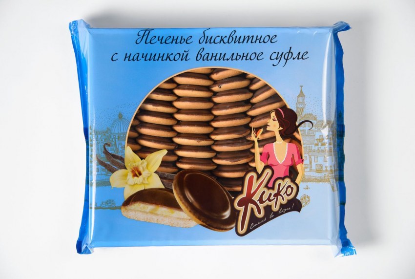 Печенье бисквитное с начинкой