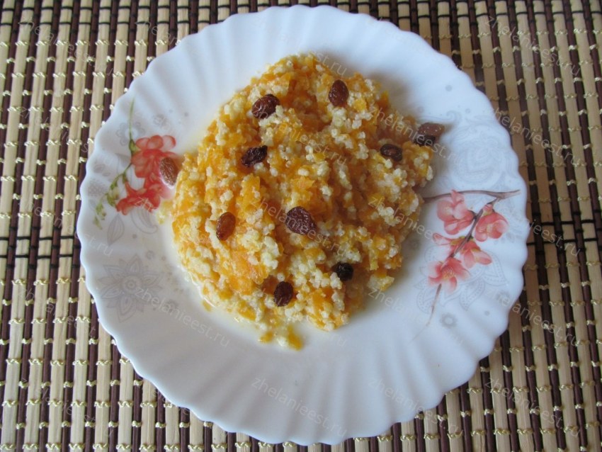 Пшенная каша с шоколадом