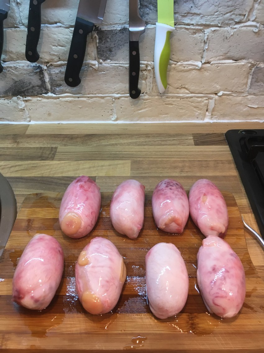 Колбаски гриль из мяса утки