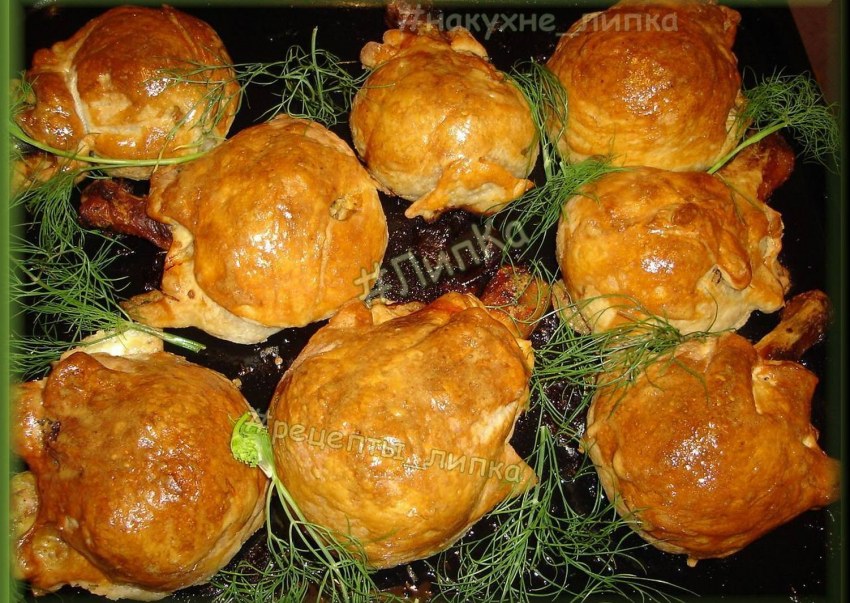 Блинные мешочки с жульеном