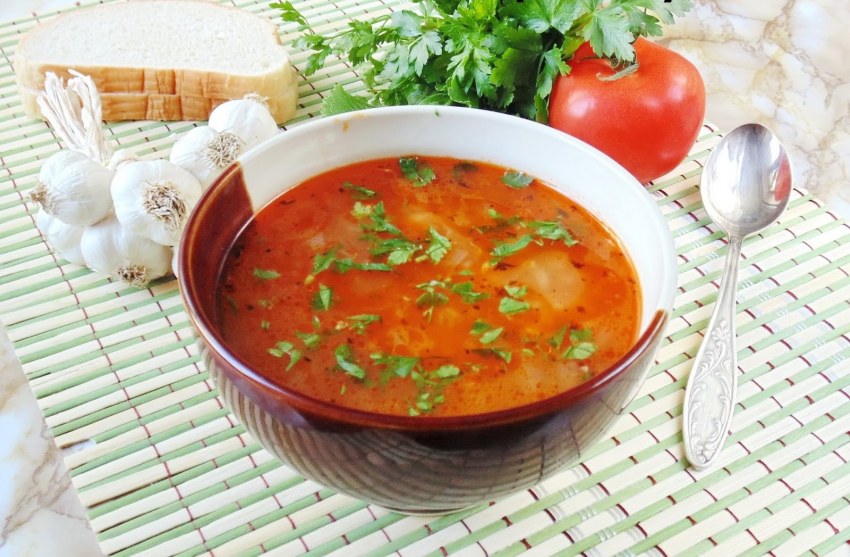 Суп-харчо из говядины с рисом классический