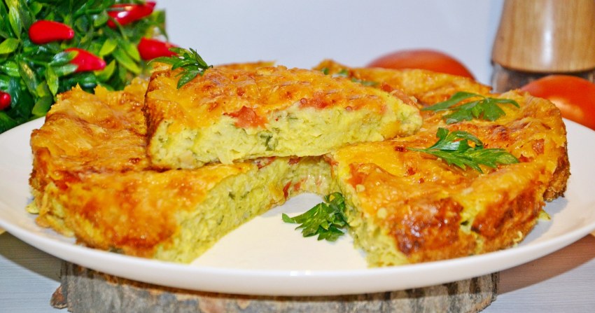 Яично кабачковый рулет