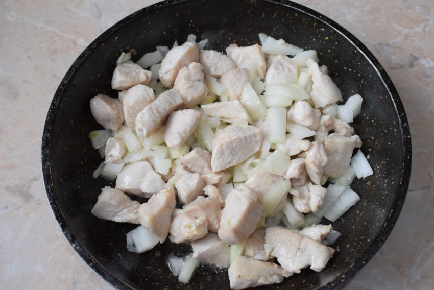 Печеная курица с ракушками