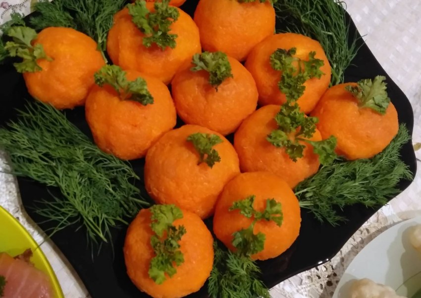 Закуска салат мандаринки