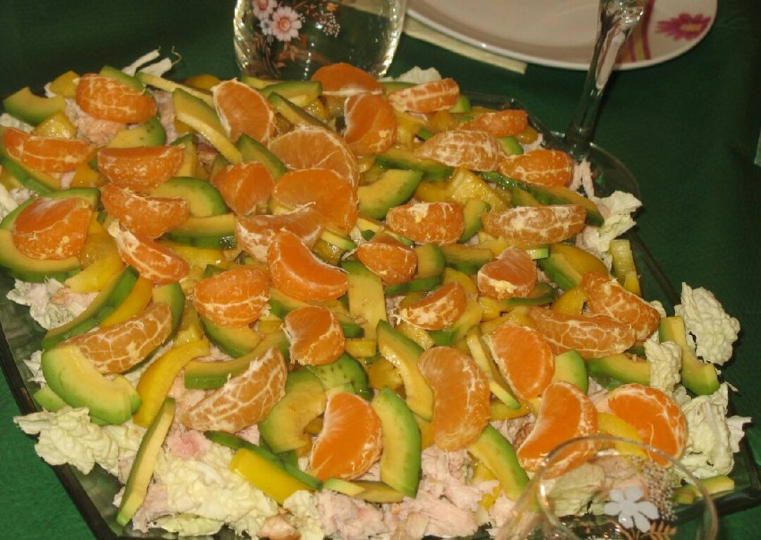 Салат с мандаринами