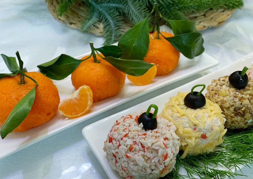 Сырная закуска мандаринки