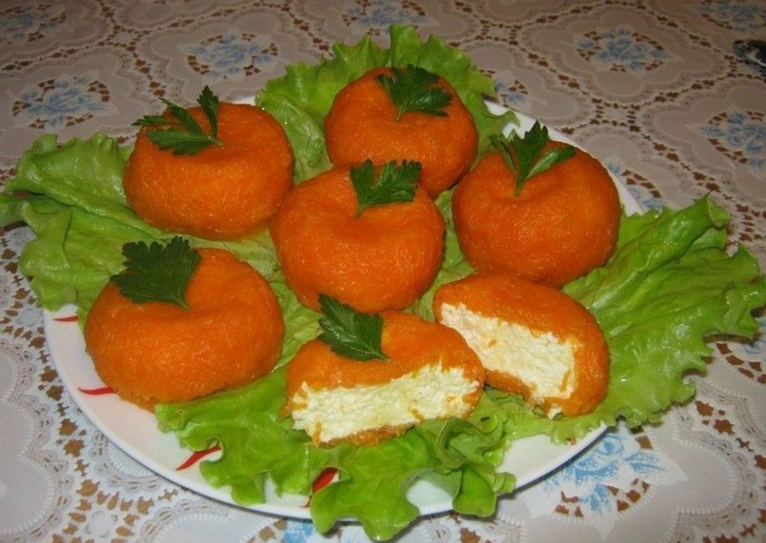 Острая сырная закуска «мандаринки»